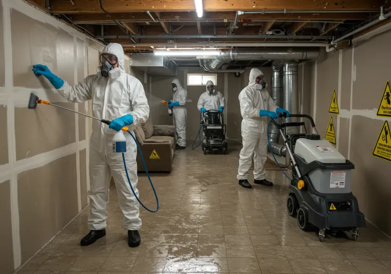 Basement Moisture Removal and Structural Drying process in Spanish Springs, NV